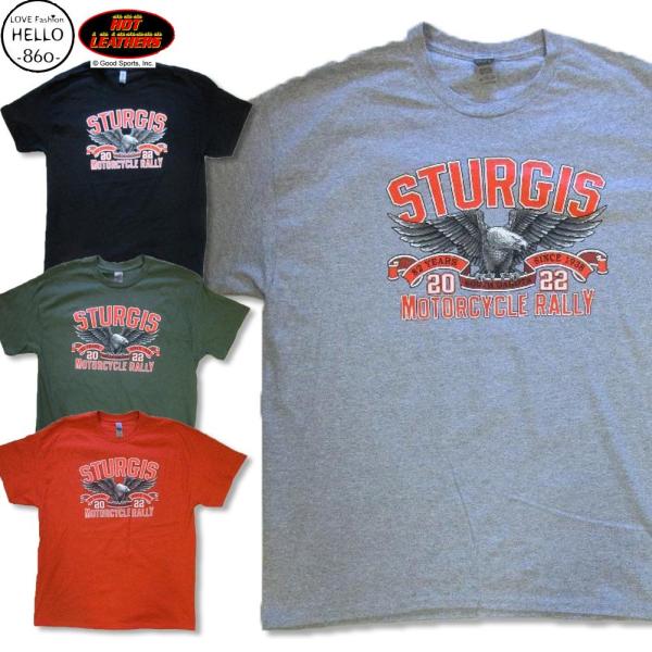 ホットレザーズ イベントT スタージス メンズ 半袖 Tシャツ 鷹 風景写真 柄 服 大きいサイズ ...