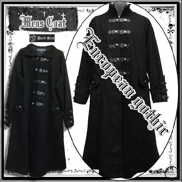 ゴシック 超 ロング コート ミリタリー メンズ 大きいサイズ 服 黒 送料無料 再入荷x4 /rf...