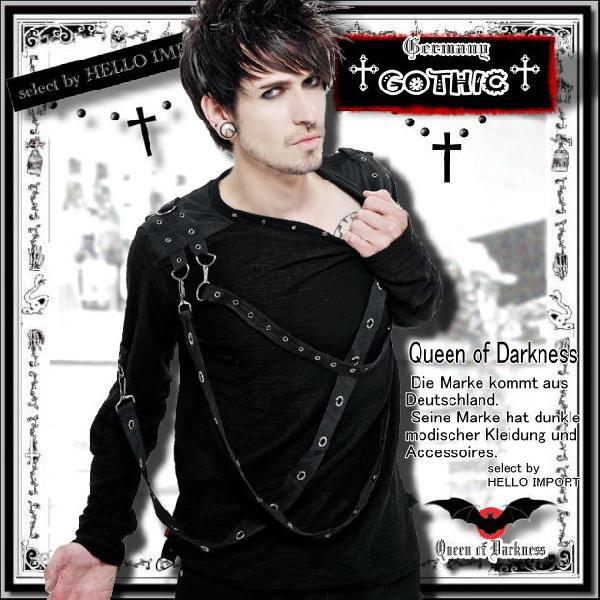 ゴシック ファッション メンズ 服 カットソー 黒 ゴスメタ 送料無料 再入荷 /rfa144