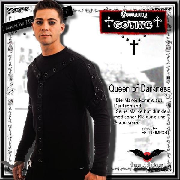 ゴシック メンズ 長袖 ロンT ボンテージ ファッション 服 黒 送料無料 再入荷 /rfa146