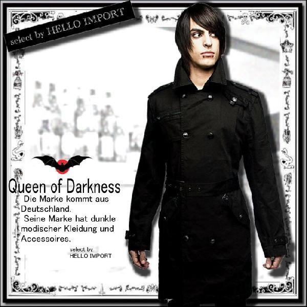 トレンチコート スプリングコート メンズ 服 大きいサイズ Gothic ゴシック キレイ目 黒 送...