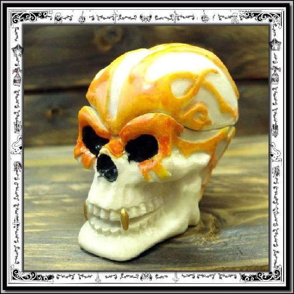 訳あり 小さい スカル灰皿 おしゃれ フタ付 卓上 おしゃれ灰皿 /rfh040-2