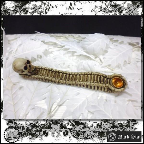 インテリア雑貨 骨骨骨スカルのインセンス＆キャンドルホルダー ドクロ 髑髏 お香ホルダー/rfh14...