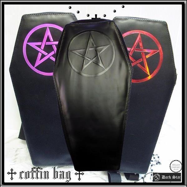 訳あり在庫処分 オカルトゴシック バッグ レディース メンズ 個性的 リュック コフィン型 再入荷×...