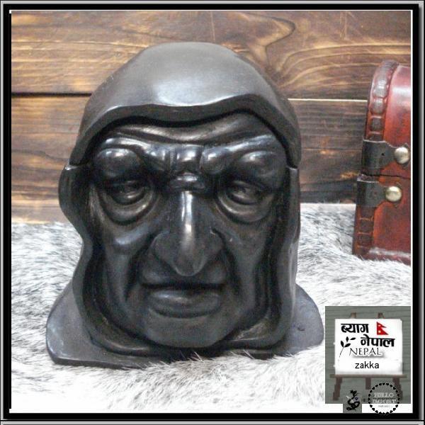 置物 おしゃれ フタ付 卓上 おしゃれ置物 賢者？神様？おじいさん？何？ ネパール インテリア 雑貨...