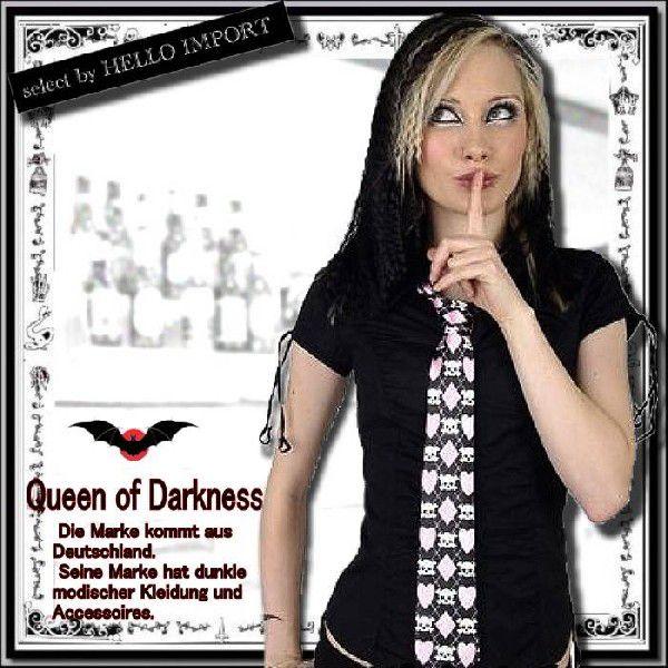 ネクタイ レディース メンズ パンクタイ スカル柄 ゴシック 黒 桃 白 クリックポスト送料無料 /...