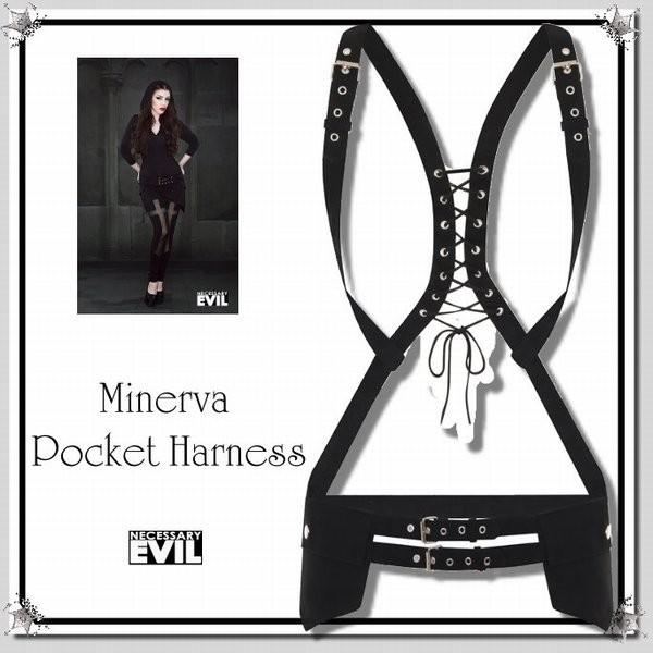 ゴシック ポケット付ハーネスベルト 黒 ブラック  V系 ビジュアル系 ユニセックス/rfo298