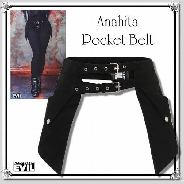 ゴシック ポケット付ベルト 黒 ブラック  V系 ビジュアル系 ユニセックス/rfo299