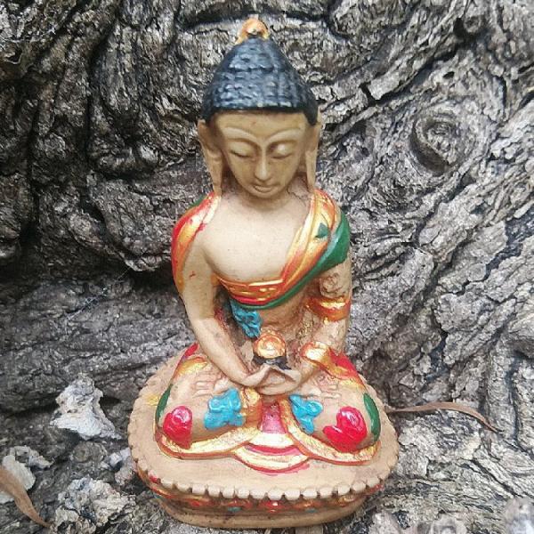 ネパール 色付き 阿弥陀如来 置物 インテリア アジアン 雑貨 オブジェ/rfo347