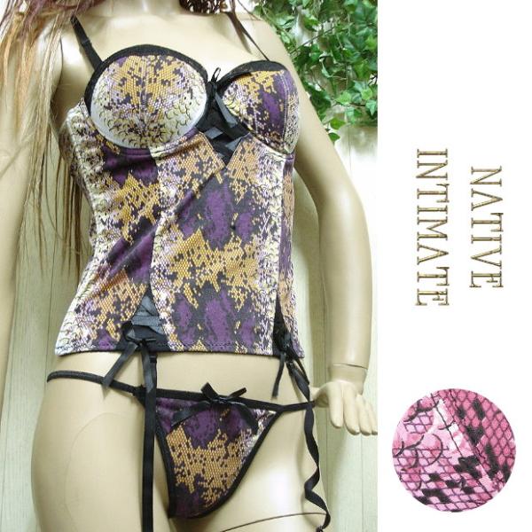 USAインポート ランジェリー ガーターベルト付き スリーインワン＆Tバックショーツ セット下着 パ...