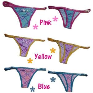 訳あり ナンバリング&チェック柄 Tバック シ...の詳細画像1