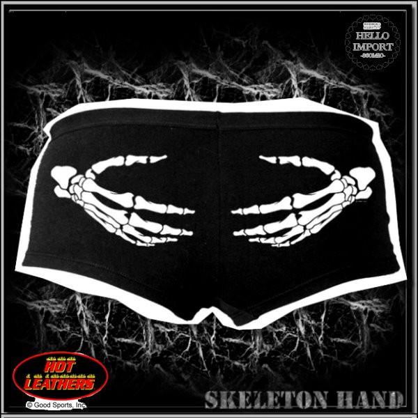 インポート ランジェリー ローライズショーツ 骸骨手スケルトンハンド柄 下着 レディース かっこいい...
