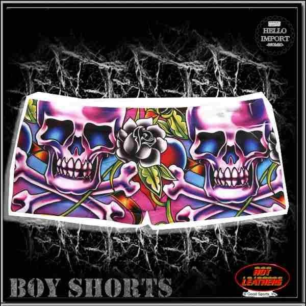 即納 インポート ランジェリー ローライズショーツ 髑髏＆薔薇＆ハート サブリメーション 下着 クリ...