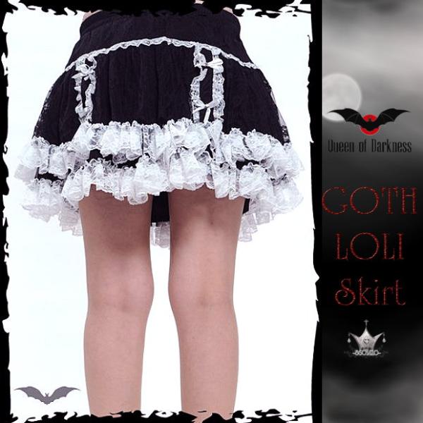 ゴシック＆ロリィタ 十字架チャーム ミニ丈 チュチュスカート ゴスロリ ファッション 服 黒/wos...