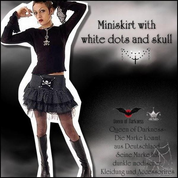 パンク ファッション 水玉ドット柄 ティーアドミニスカート ブラック 服 ローライズ レディース /...