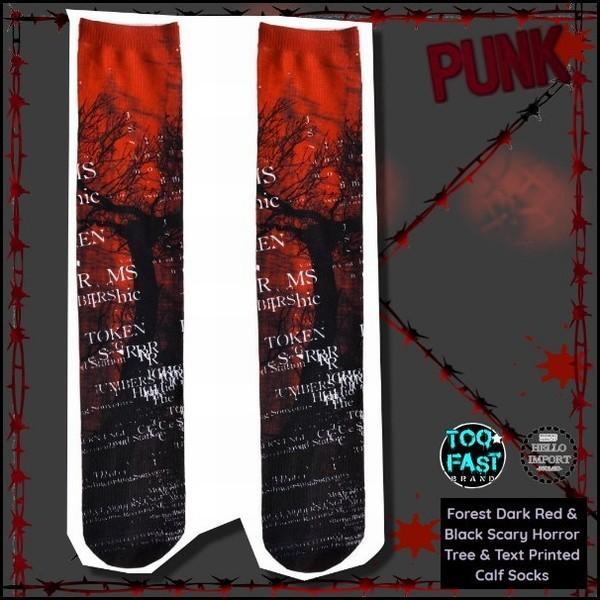 パンク ブラッディーフォレスト柄靴下 スニーカーソックス レッグウェア ビジュアル系 V系 /wos...