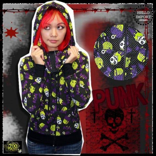 廃盤 レアアイテム パンク 服 ファッション レディース ジップアップ アウター ロットンキャンディ...