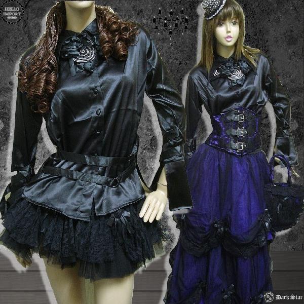 ゴシック 服 トップス 黒 ブラウス シャツ レディース ファッション ビジュアル系 V系 ライブ衣...