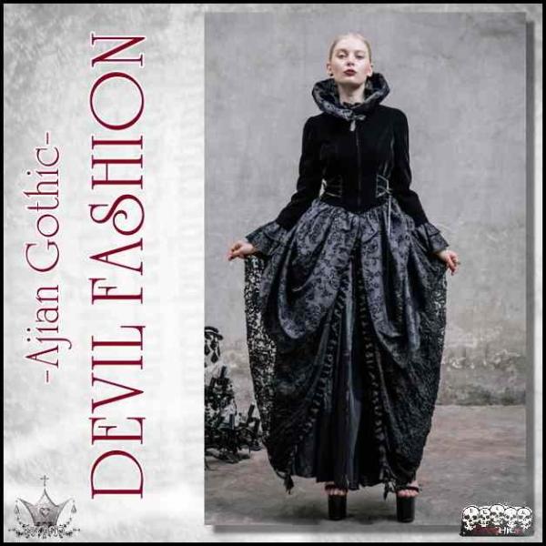 メディチカラー＆ツタ柄のドレスジャケット ゴシック 服 送料無料 黒 /wot213