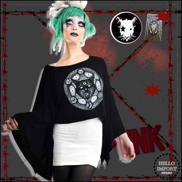 オカルトゴシックパンク 魔女の集まり-キャットグラム カットソー レディース ファッション /wot...