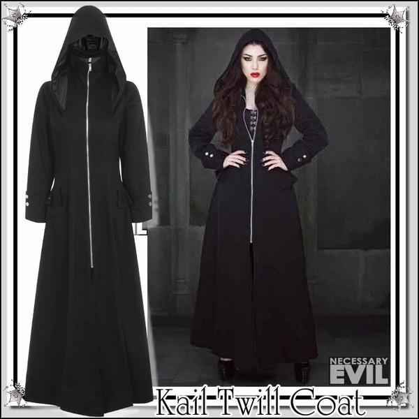 モードゴシック マキシ丈 超ロング スプリング コート レディース 服 ファッション ビジュアル系/...