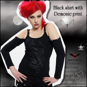パンクロック ファッション 悪魔の化身柄 オープンショルダー 肩だし長袖tシャツ 服 レディース Wot272 Wot272 Hello Import 通販 Yahoo ショッピング