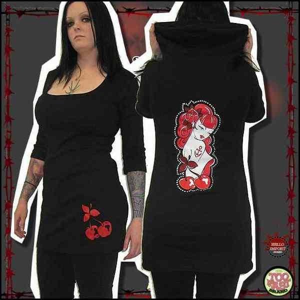 ラスト1枚 廃盤 レアアイテム パンク 服 ファッション ワンピース Aライン レディース チェリー...