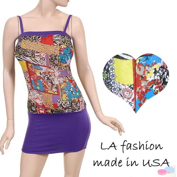 インポート ワンピース LA ファッション 服 和柄 レディース 柄 マイクロミニ 夏 /wow02...