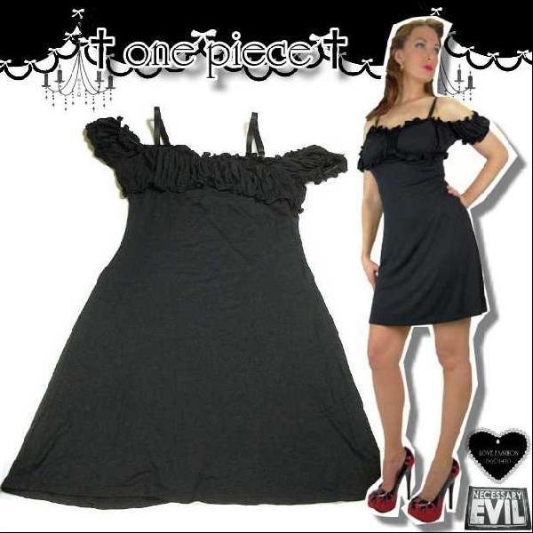 セール 廃盤 ワンピース ゴシック ドレス 服 黒 レディース オフショルダー ビジュアル系 V系 ...