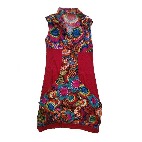 ネパール 花柄 ノースリーブ ワンピース レディース 夏 サマー  アジアン ファッション エスニッ...