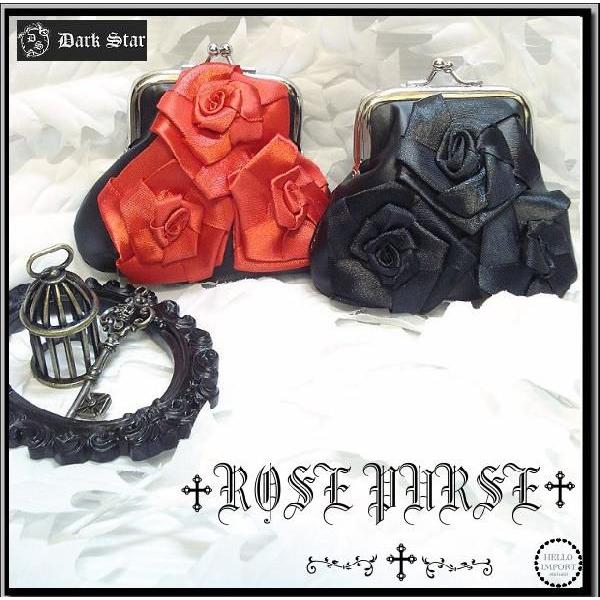 耽美ゴシック 薔薇 がま口財布 小銭入れ ゴスロリ レディース 値下げ/wox082