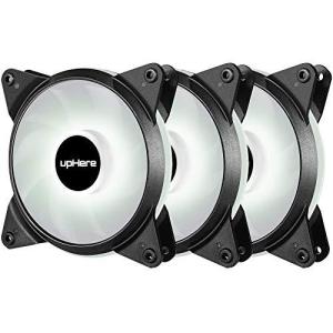 Novonest 120mm 冷却LEDファン PCケース用 静音タイプ 25mm厚 1200rpm±10% 白い3本