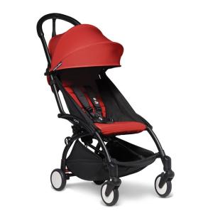 YOYO +6 ベビーカー　折り畳み　赤　レッド ベビーカー BABYZEN YOYO2 6＋ ブラックフレーム レッド - 最