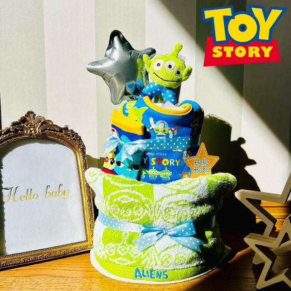 おむつケーキ ディズニー トイストーリー toystory disney リトルグリーンメン 出産祝...