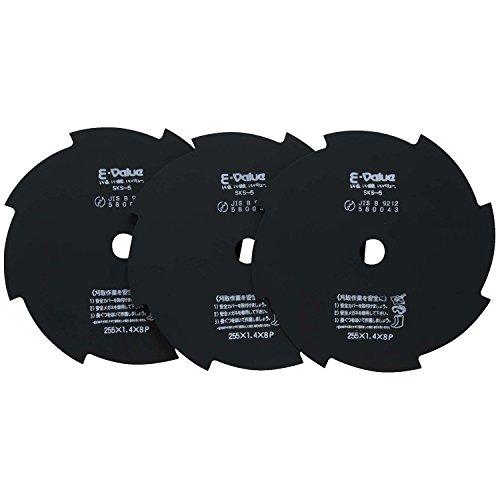 イーバリュー(E-Value) 刈払作業用 草刈用 替刃 雑草用 25cc以上推奨 255mm×8P...