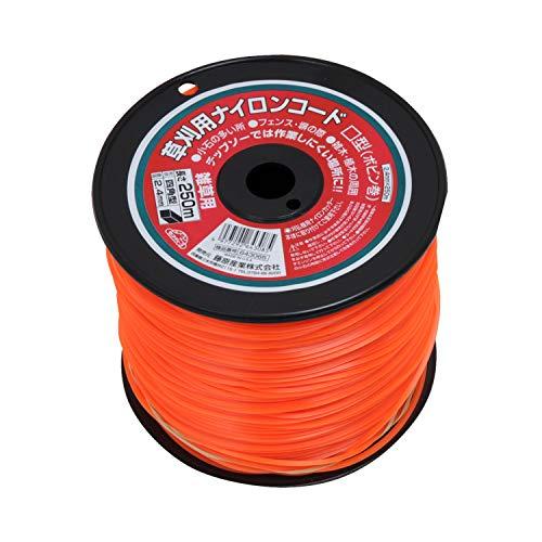 セフティー3(Safety-3) ナイロンコード 草刈用 250m 四角型 ボビン巻 2.4mm径