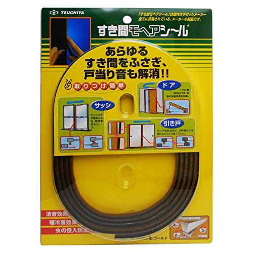 槌屋ティスコ(Tsuchiya Tsco) すき間モヘアシール ゴールド 幅6X高さ4mmX長さ2m...