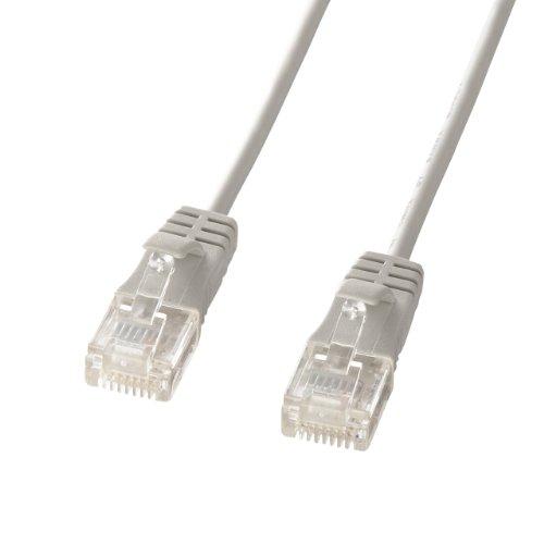 サンワサプライ CAT6準拠LANケーブル 直径3.2mm極細タイプ (3m) 1Gbps/250M...