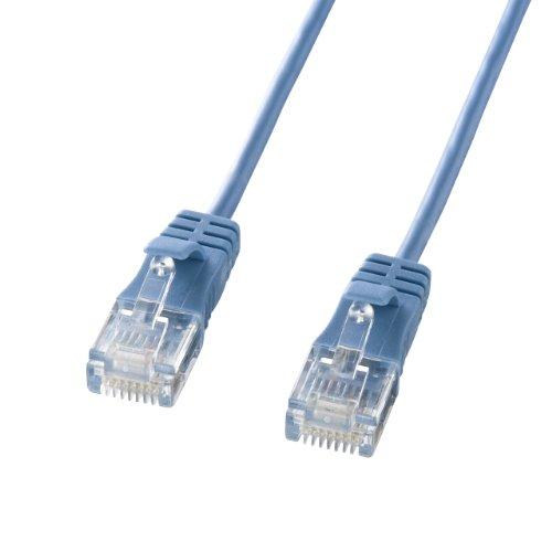 サンワサプライ CAT6準拠LANケーブル 直径3.2mm極細タイプ (3m) 1Gbps/250M...