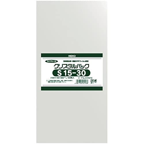 ヘイコー 透明 OPP袋 クリスタルパック 15×30cm 100枚 S15-30