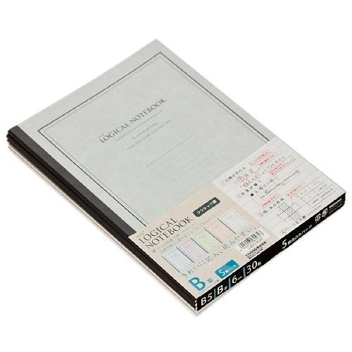 ナカバヤシ ロジカルノート B5 B罫 5冊パック クラシック ノ-B507B-5P