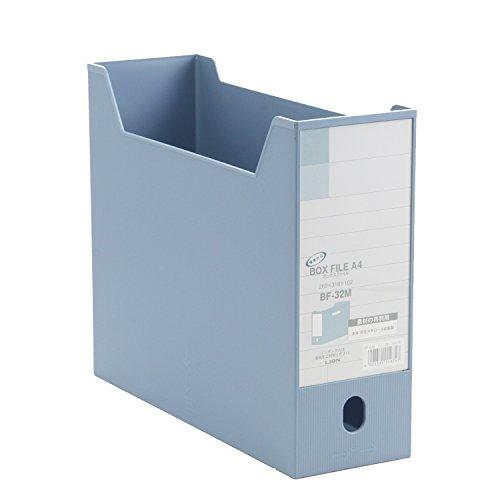 ライオン事務器 ボックスファイル A4横 BF-32M-B ブルー