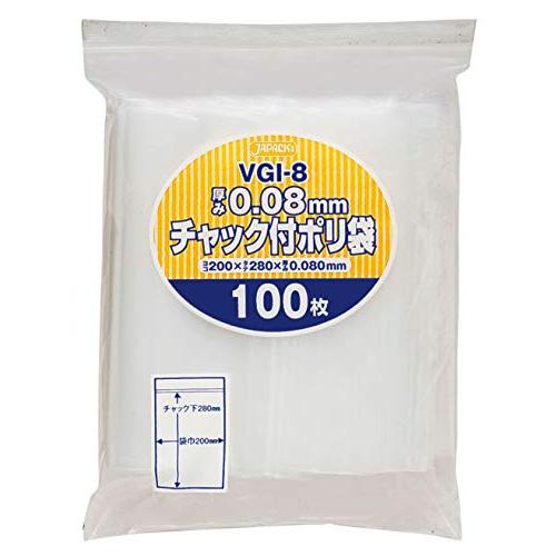 ジャパックス チャック付き ポリ袋 無地 横20×縦28cm 厚み0.080mm 厚口タイプ 使い方...