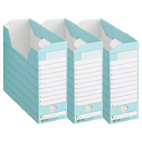 ライオン事務器 ボックスファイル A4横 CS-1100E 青 3冊