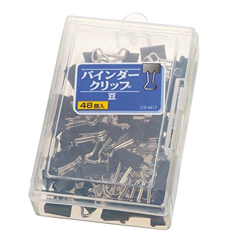 ライオン事務器 バインダークリップ 豆 CS-M17 48個