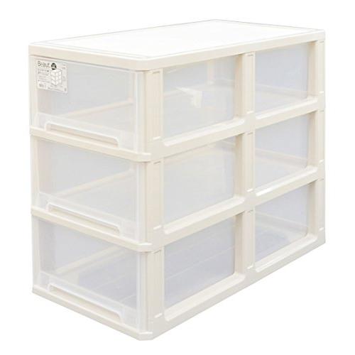 天馬 キャスター付きで押し入れをすっきり整理できる衣装ケース 日本製 ビュートケース3段 タンス 収...