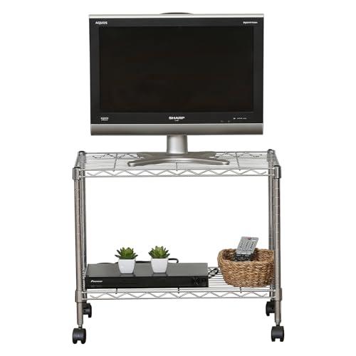 不二貿易(Fujiboeki) テレビ台 ローボード 2段 幅60×奥行35×高さ51m シルバー ...