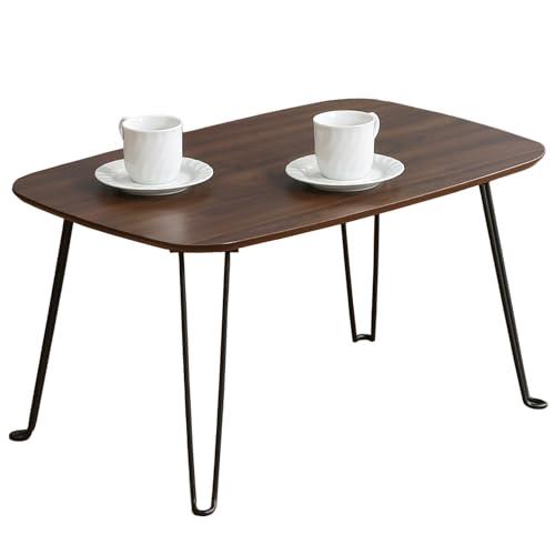 不二貿易(Fujiboeki) ローテーブル 折りたたみ 幅60×奥行40×高さ31cm ダークブラ...