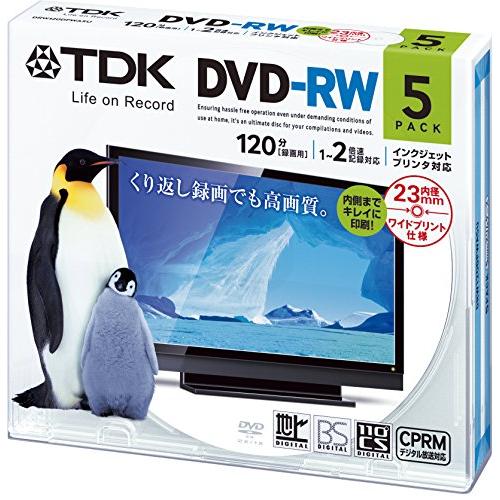 TDK 録画用DVD-RW デジタル放送録画対応(CPRM) 1-2倍速 インクジェットプリンタ対応...