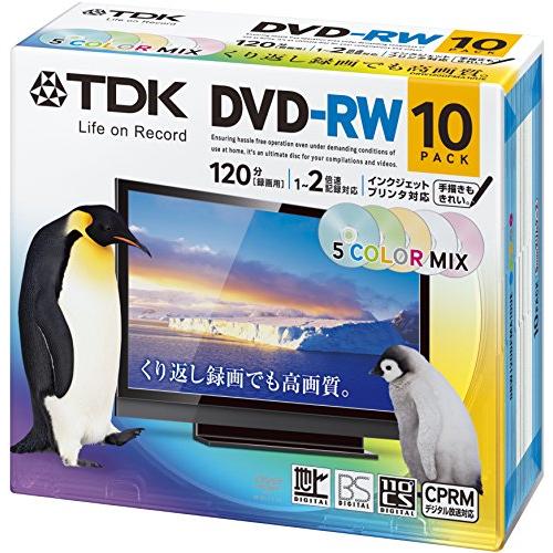 TDK 録画用DVD-RW デジタル放送録画対応(CPRM) 1-2倍速 5色カラープリンタブル 1...